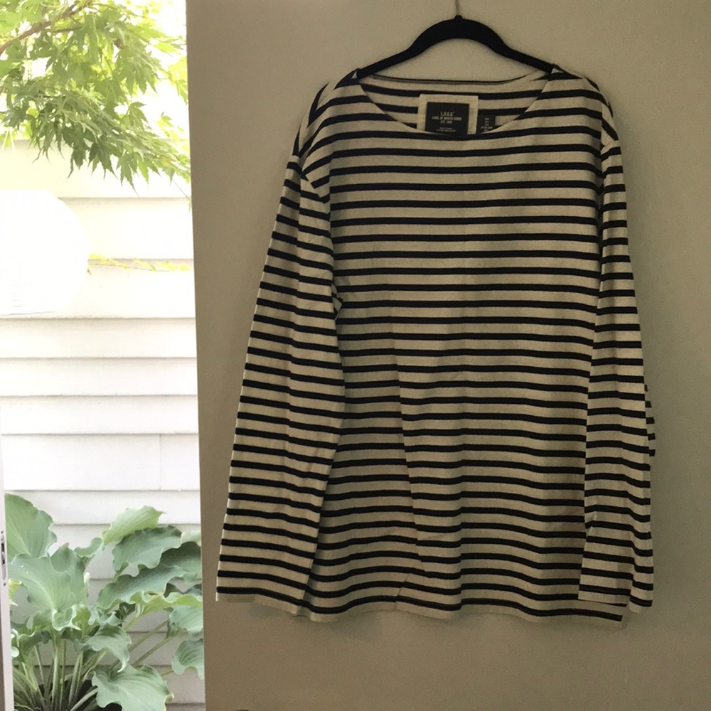 H&M large black & white stripe French nautical